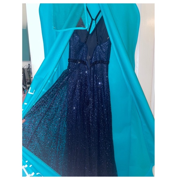 Navy Prom Dress (worn once) - Picture 3 of 7